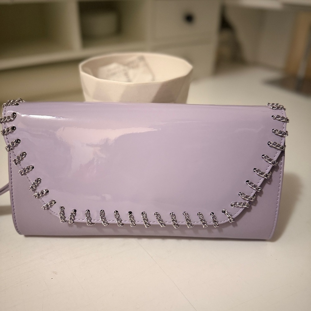 White House Black Market Purple Clutch.  new - Picture 11 of 13